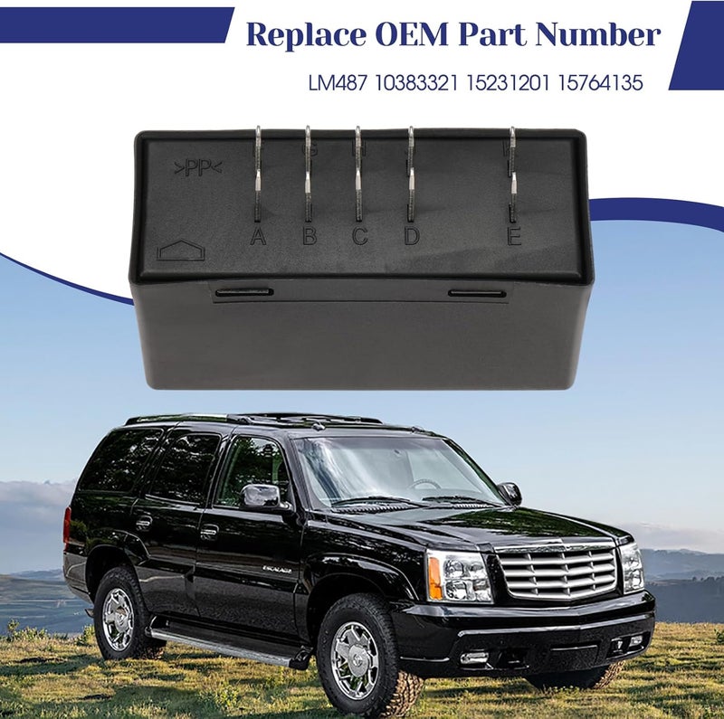 JWEELY LM487 LED Flasher Relay Hazard Warning and Turn Signal, Blinker Relay Fix Hyper Flash Created by LED Bulb for 03-06 Cadillac Chevy GMC Hummer, Replace 10383321 15231201 - Image 2